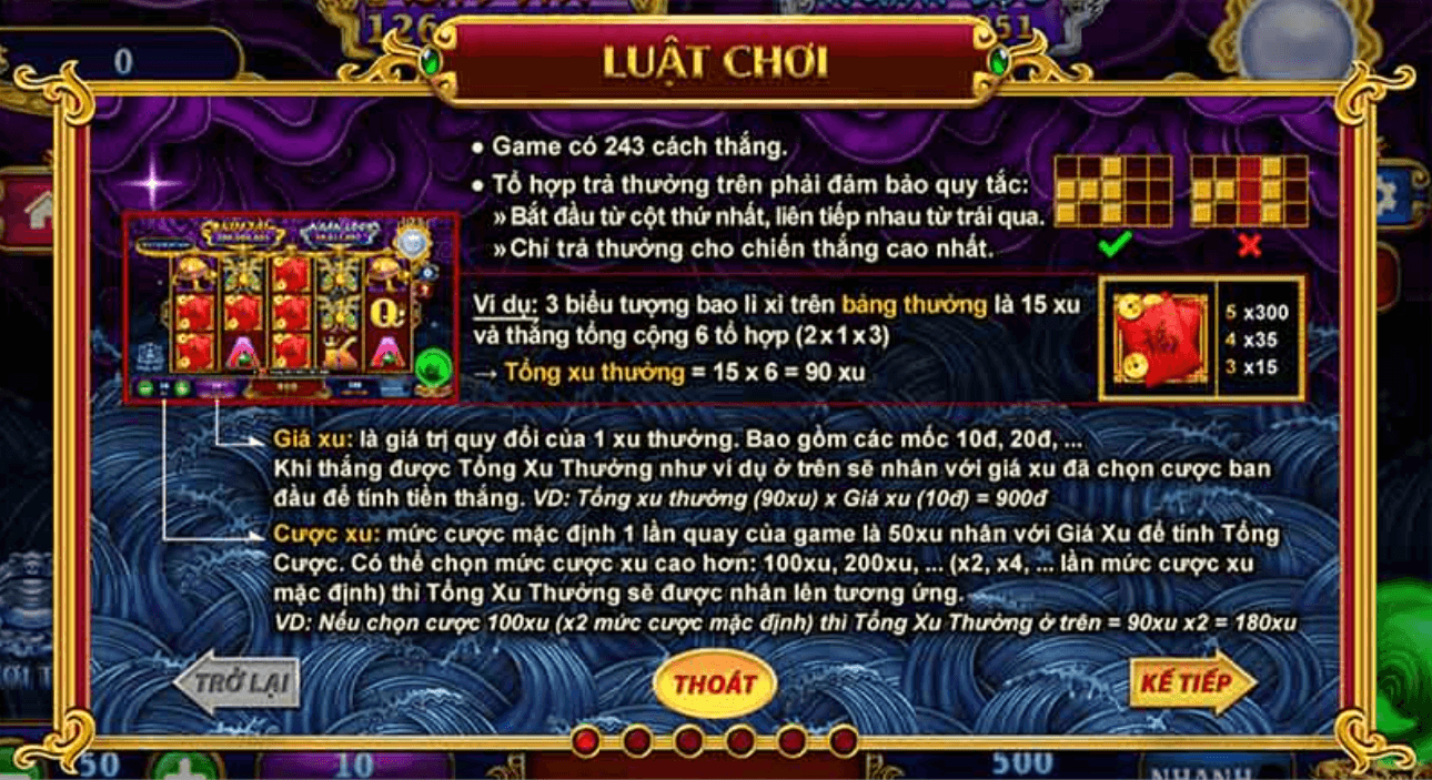 Luật chơi Kho Tàng Ngũ Long