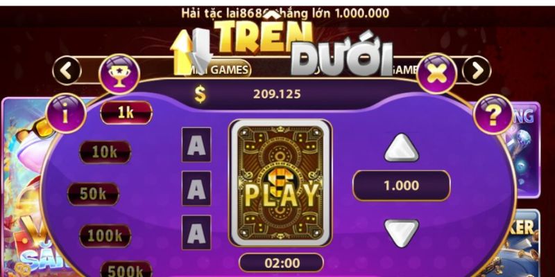 mini game tren duoi lô miền bắc